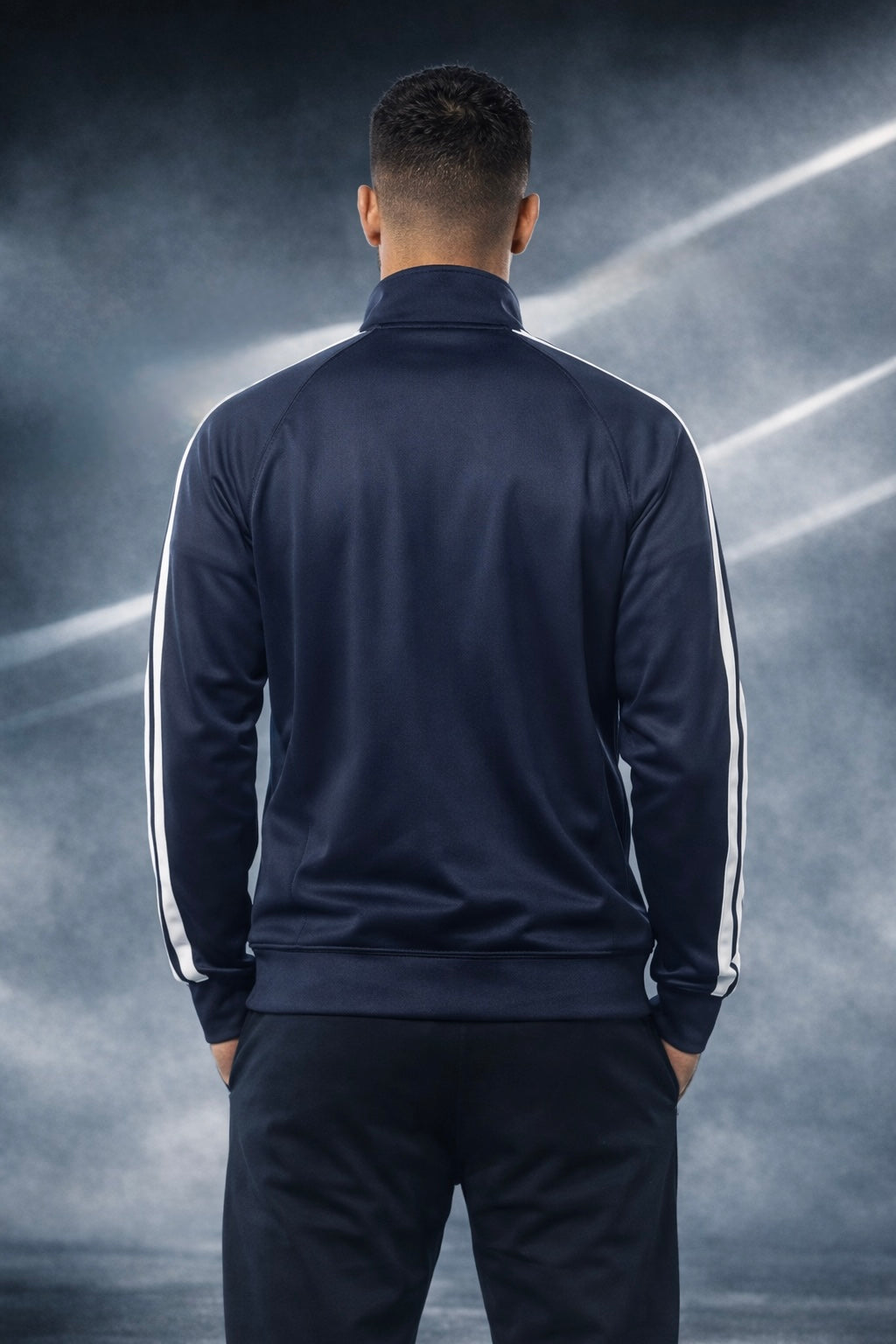 LIV.U Unisex Classic Track Jacket – Vintage-Inspired Micro-Fleece Activewear