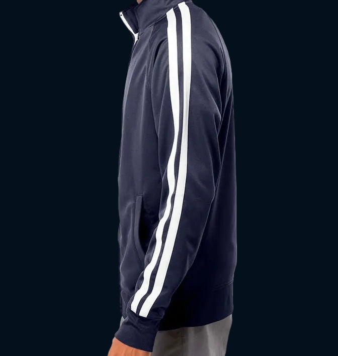 LIV.U Unisex Classic Track Jacket – Vintage-Inspired Micro-Fleece Activewear